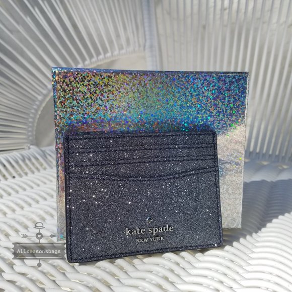 Kate Spade GLITTER card slim holder Dusk Navy - Picture 5 of 5